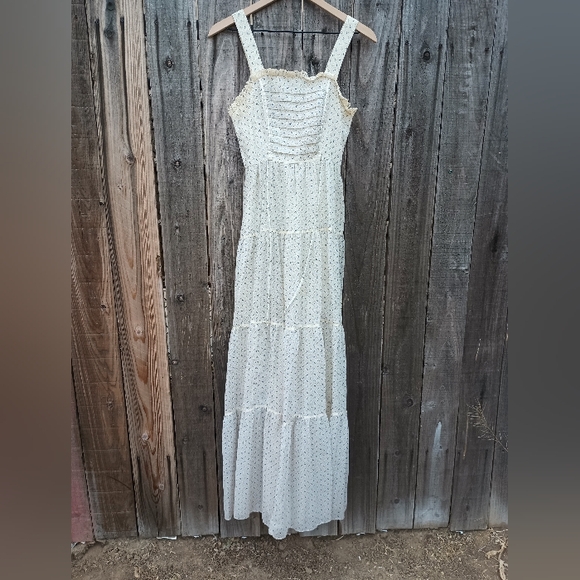 Vintage Candi Jones tiered peasant maxi sundress - Picture 2 of 7